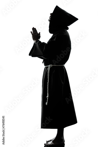 man monk priest silhouette praying