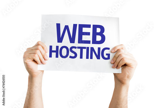 Web Hosting card isolated on white background