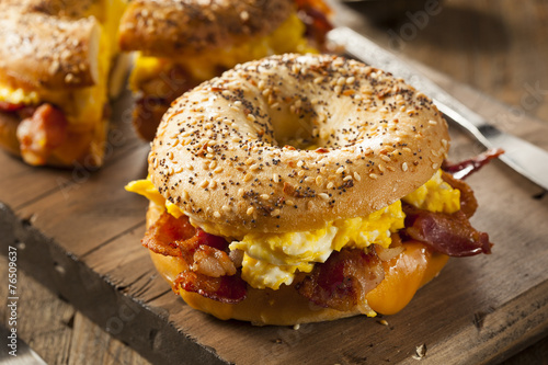 Hearty Breakfast Sandwich on a Bagel