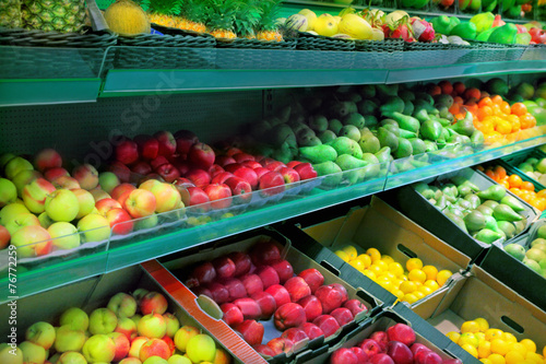 Fruits in supermarket