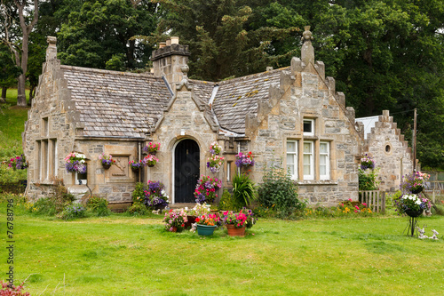 English cottage in greenery