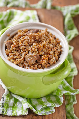 Buckwheat with meat and vegetables