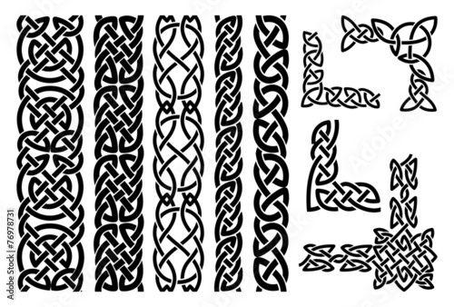 Celtic patterns and celtic ornament corners