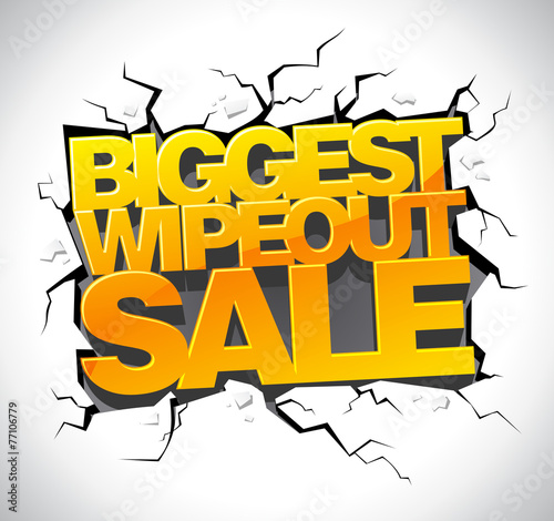 Wipeout sale banner.