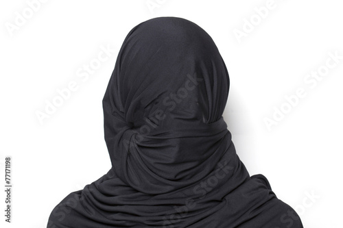 Woman totally covered by a burqa