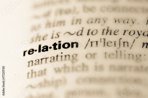 Dictionary definition of word relation