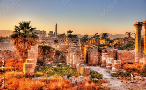 View of the Karnak temple in the evening - Luxor, Egypt