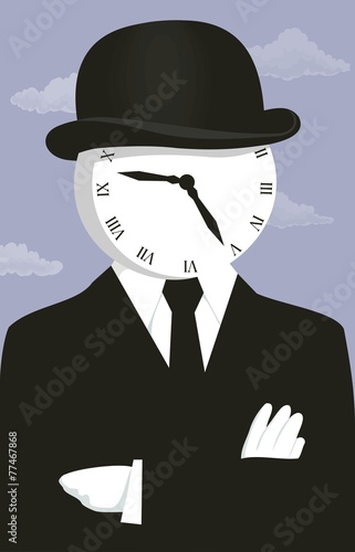 clock face man