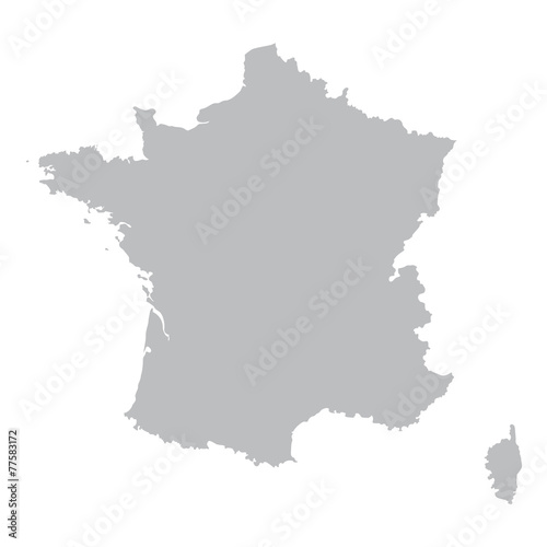 grey map of France