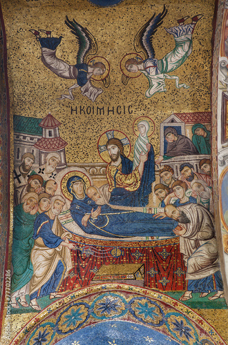 Palermo - hl. Mary death mosaic in Church La Martorana