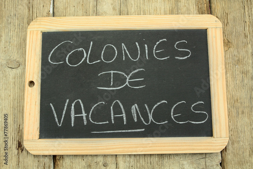 ardoise colonies de vacances