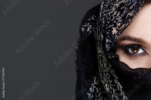 Beautiful girl wearing a niqab