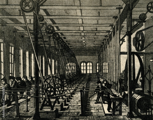 Steam-powered english wallpaper factory, 1858