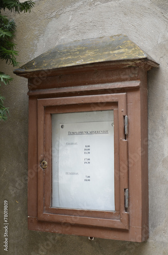 Bacheca di una Chiesa, Budapest.