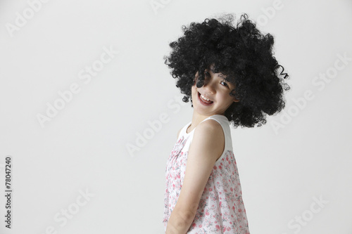 cute girl with wig
