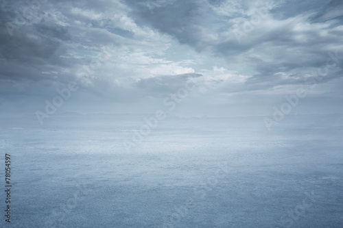 Empty frozen lake