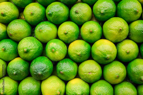 Stack of ripe limes