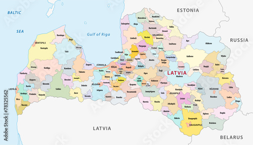 latvia administrative map