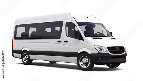 White minibus