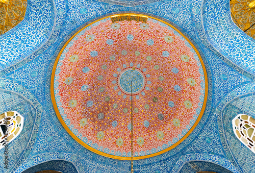 Decorated ceiling in one of the domes in the Topkapi palace