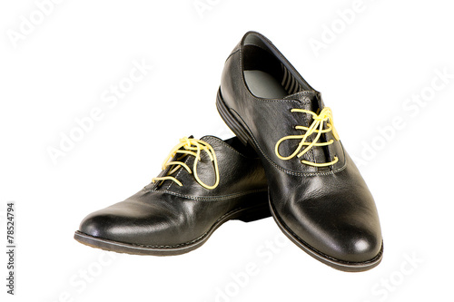 isolated italian leather shoes