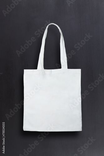 White bag against chalkboard background