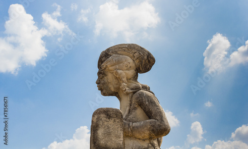 Bali Clay Puppet and sky background