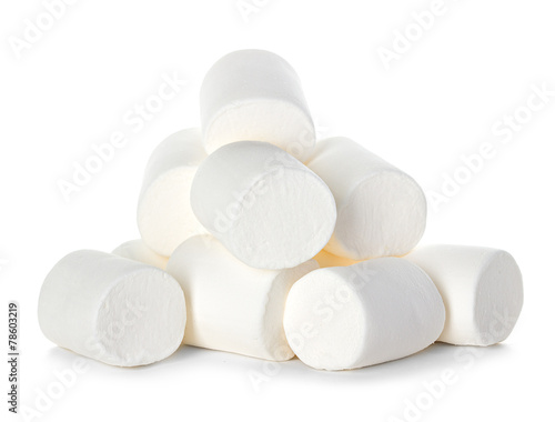 Marshmallow isolated on white background