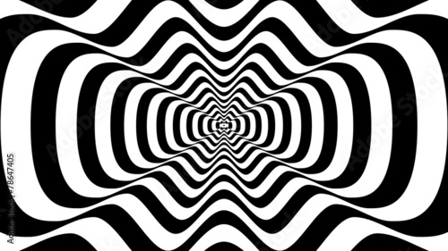 Abstract wavy shape with three crests - optical illusion