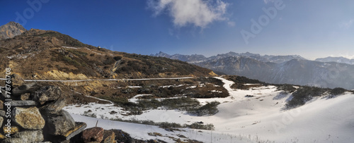 Mountains and clouds in Arunachal Pradesh, India