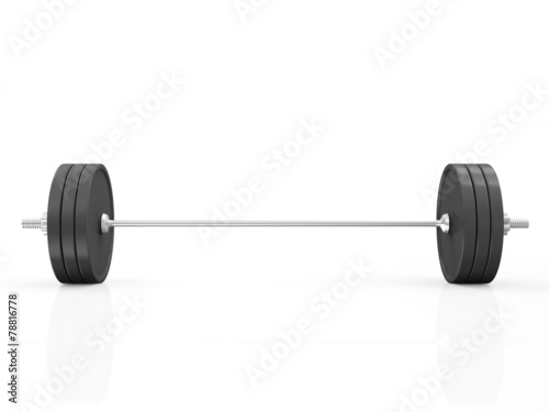 Lifting Weight Isolated on White Background