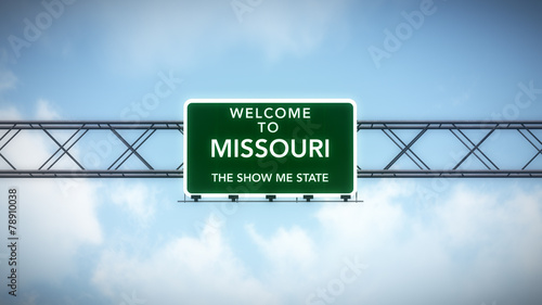 Missouri USA State Welcome to Highway Road Sign