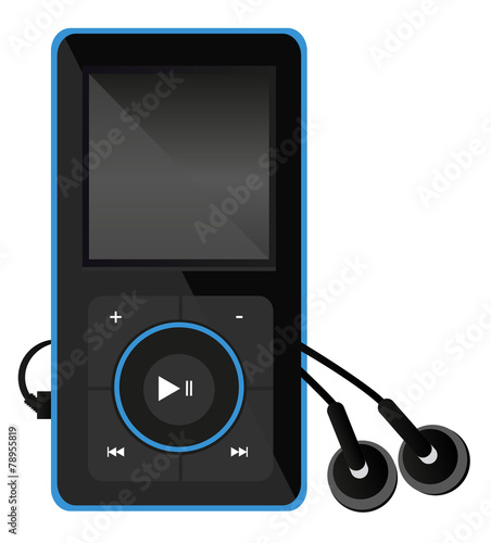 Vector illustration of Mp3 media player