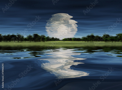 Moonrise over Lake