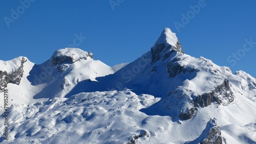 Chronenstock in winter, view from Stoos