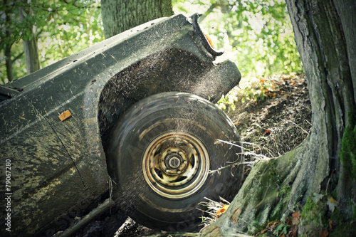 Offroad car in action