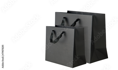 Two black shopping bags