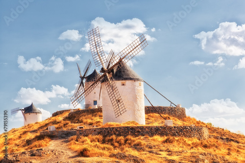 Windmills of Consuegra in La Mancha region of central Spain