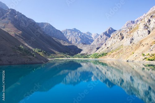 beautifull mountain lake in central Asia, Tajilistan