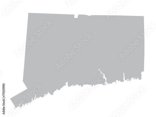 grey map of Connecticut