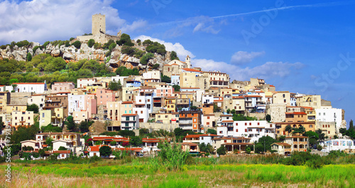 Posada- beautiful hill top village in Sardegna (Sardinia)island, Italy