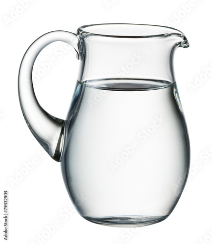 Water pitcher isolated on white. With clipping path