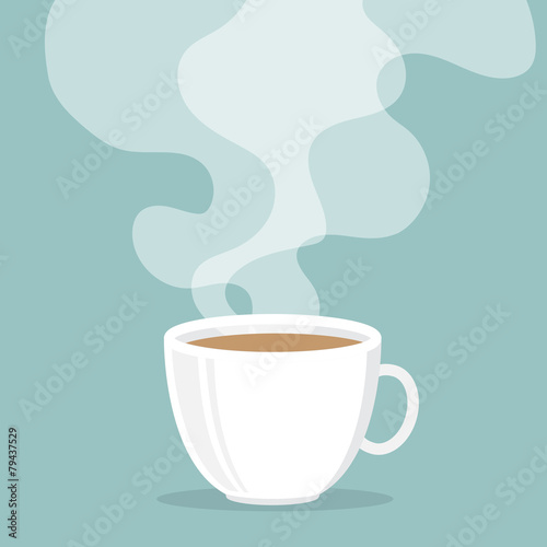 Coffee cup with smoke float up