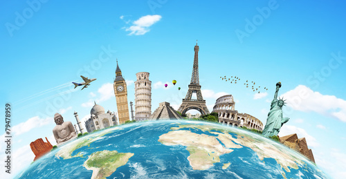 Illustration of famous monument of the world