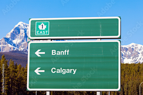 Sign in Banff National Park