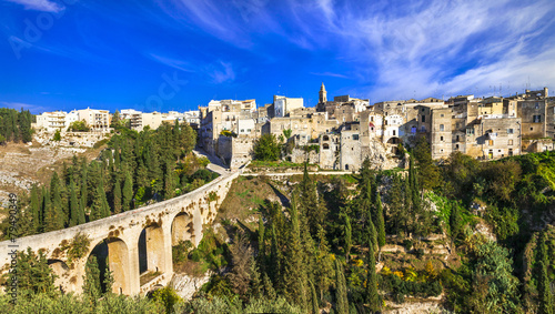 Gravina in Puglia,view with antique bridge, Italy