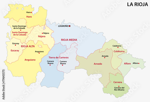 la rioja administrative map
