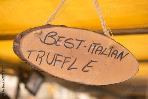 Best Italian truffle sign in Campo De Fiori famous street market