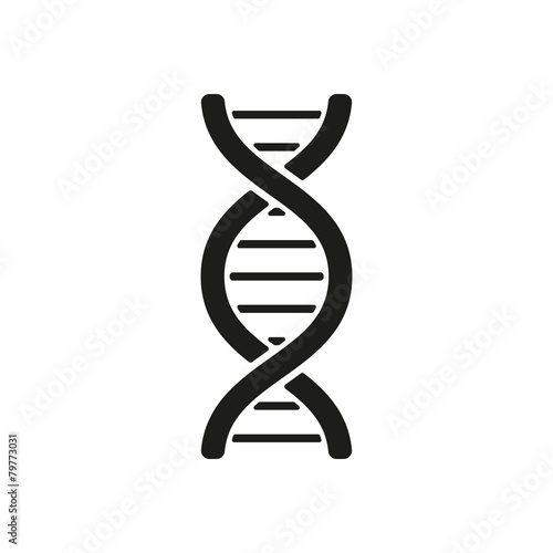 The dna icon. DNA symbol. Flat