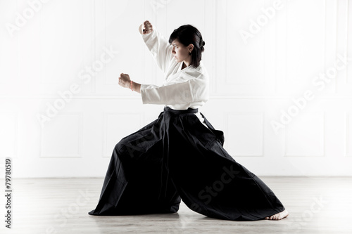 beautiful woman practicing Aikido 5